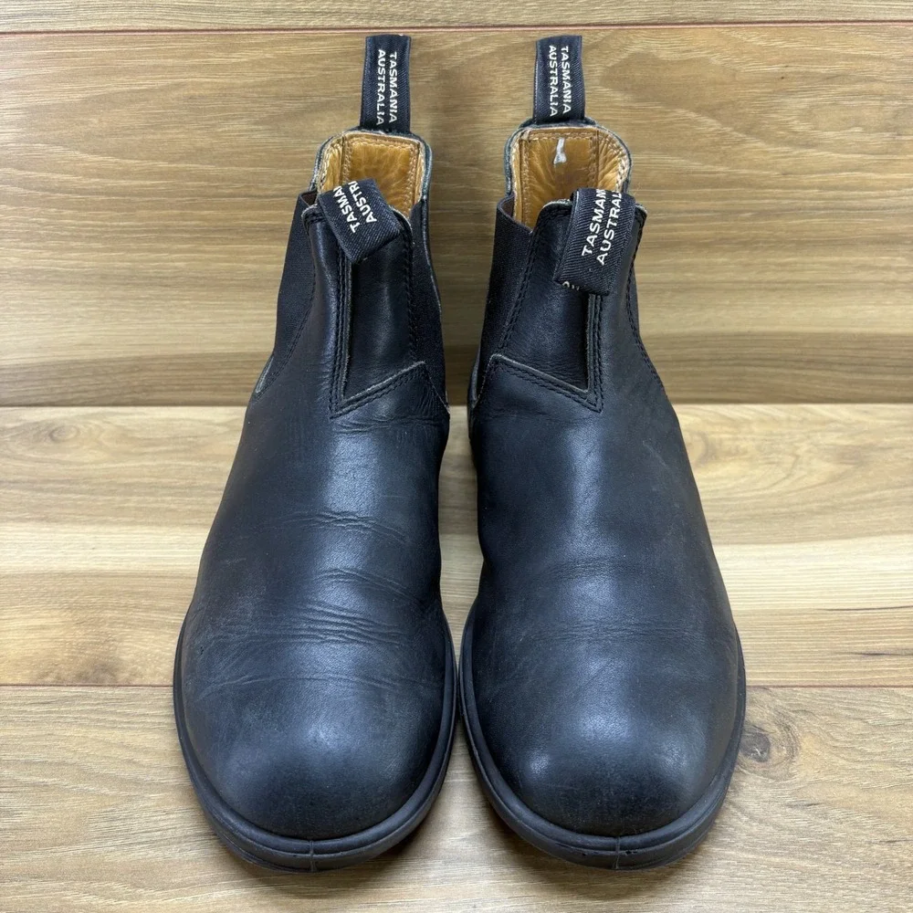 Blundstone Chelsea Boots Black Leather Mens 9 AU 8 Ankle Modern Casual Everyday